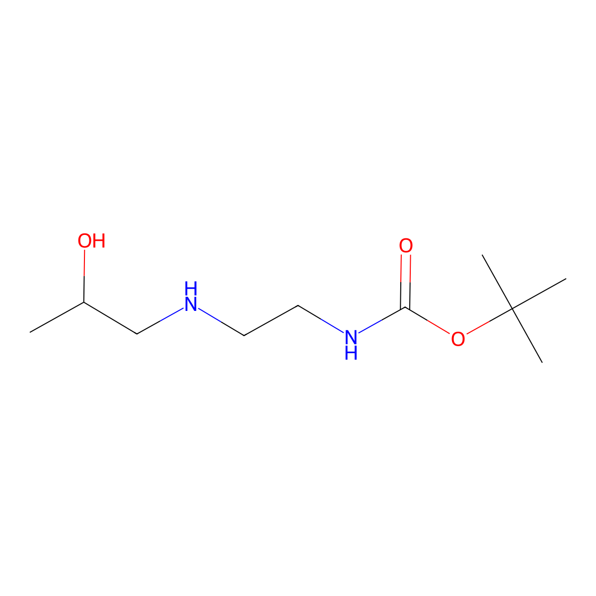 tert-butyl N-{2-[(2-hydroxypropyl)amino]ethyl}carbamate molecular structure, CAS 1565351-83-8