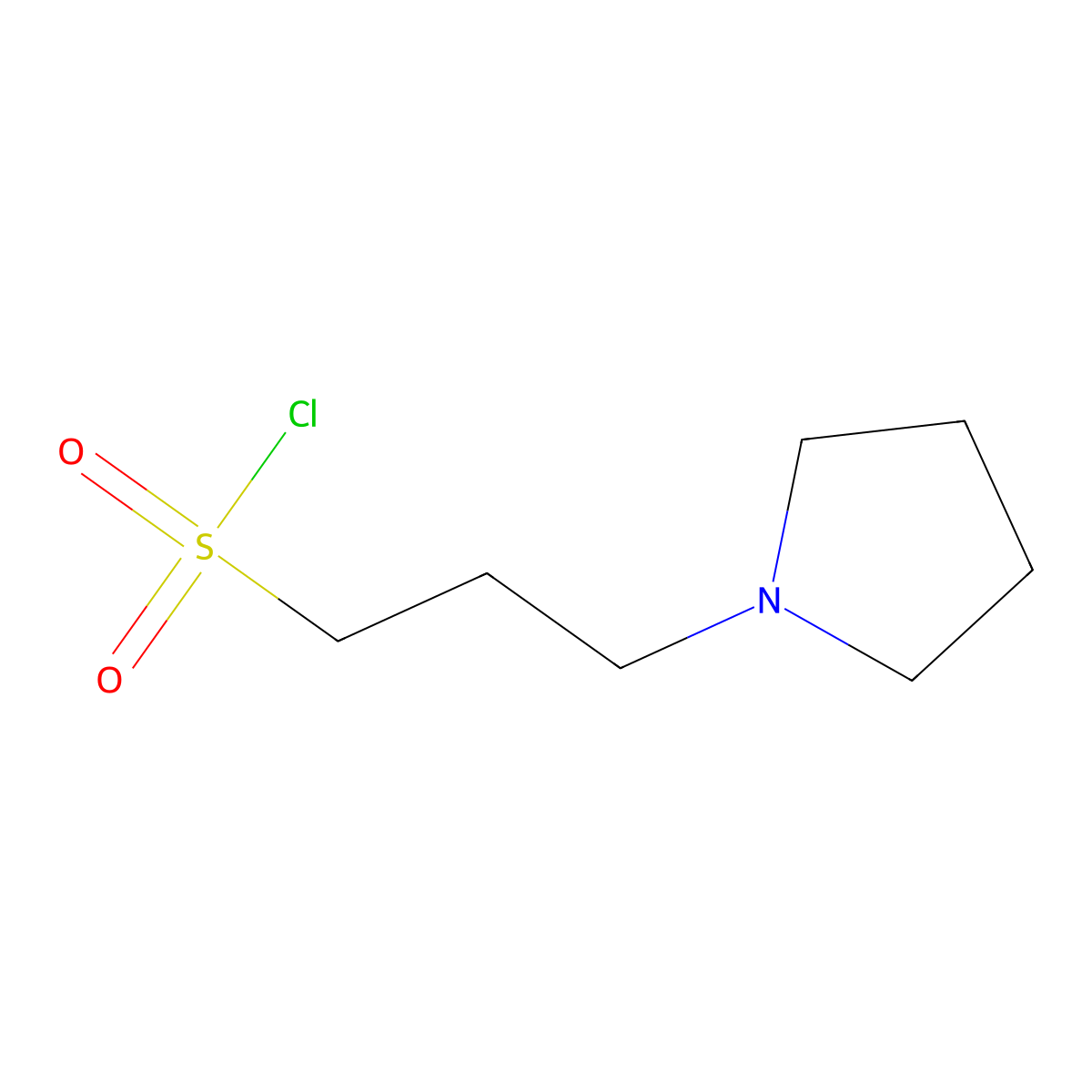 3-(Pyrrolidin-1-yl)propane-1-sulfonyl chloride molecular structure, CAS 1565357-13-2