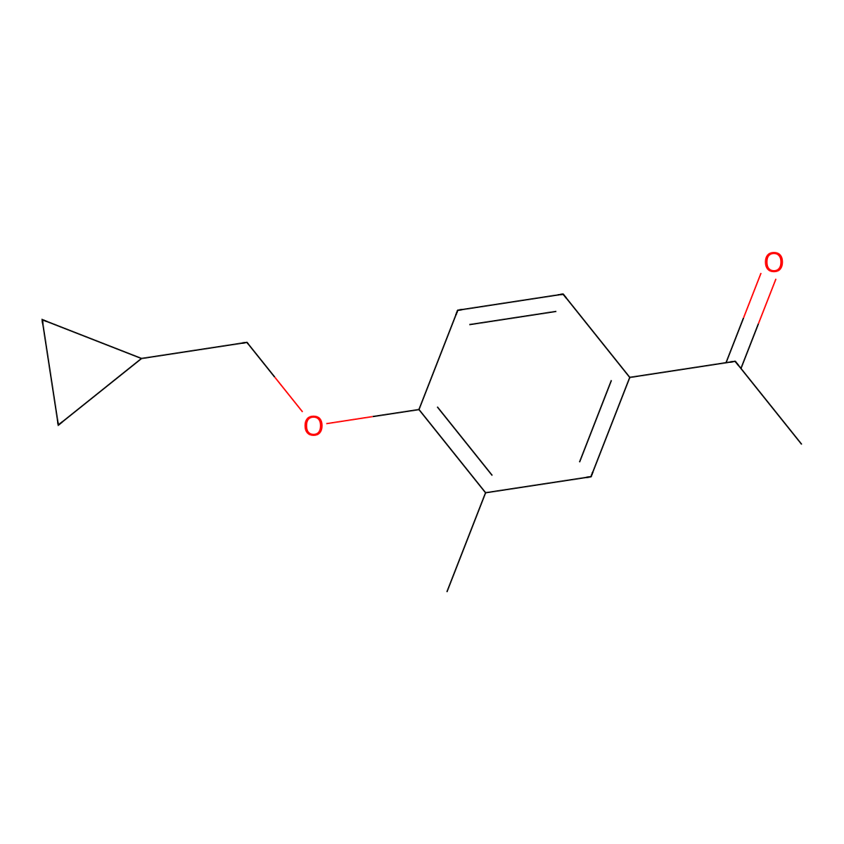 1-[4-(Cyclopropylmethoxy)-3-methylphenyl]ethanone molecular structure, CAS 1565366-08-6