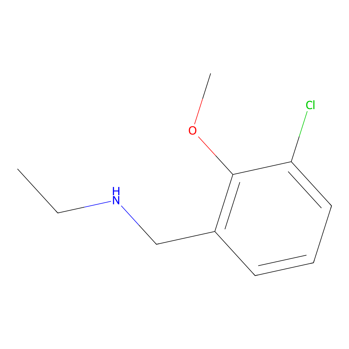 [(3-Chloro-2-methoxyphenyl)methyl](ethyl)amine molecular structure, CAS 1565371-70-1