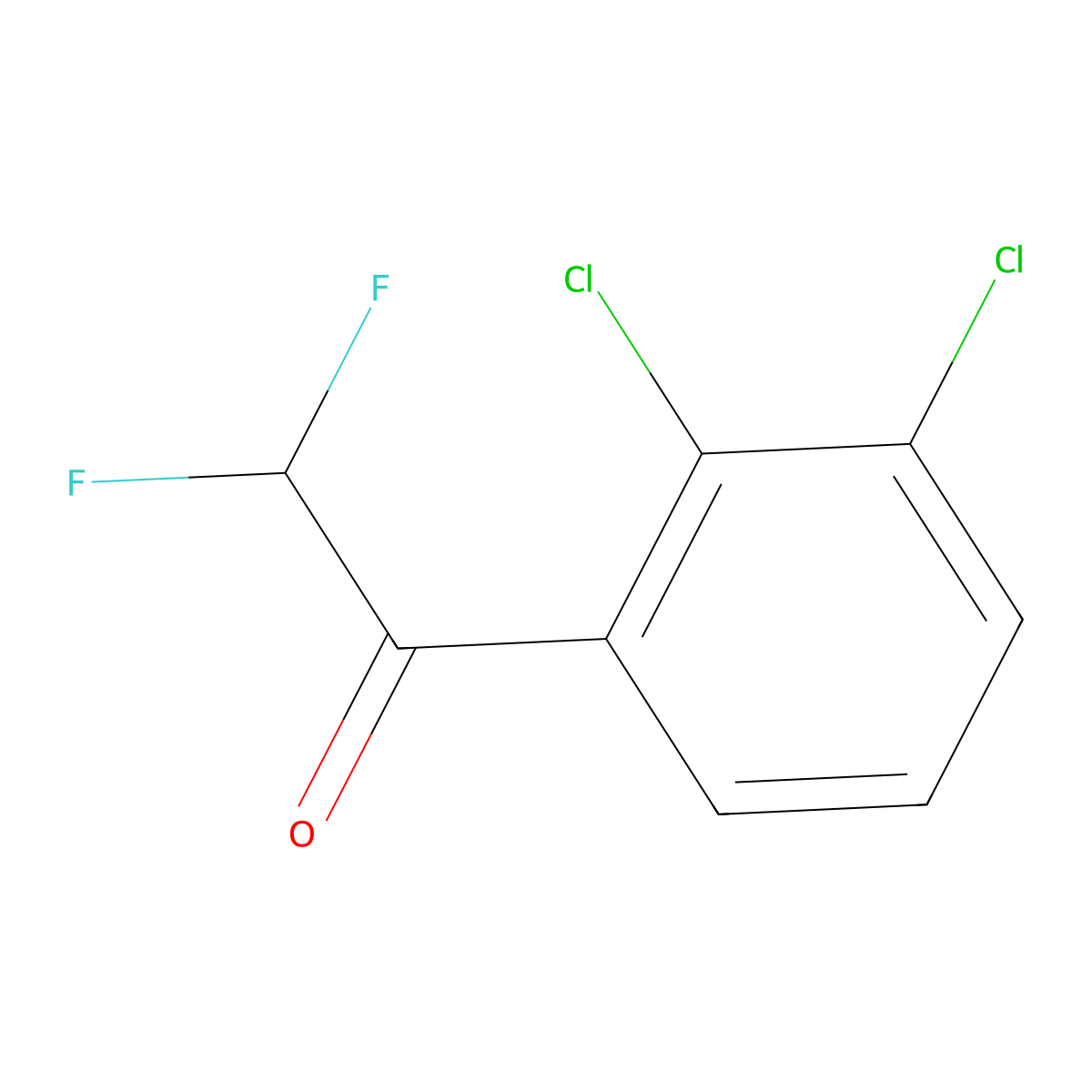 1-(2,3-Dichlorophenyl)-2,2-difluoroethanone molecular structure, CAS 1565371-78-9