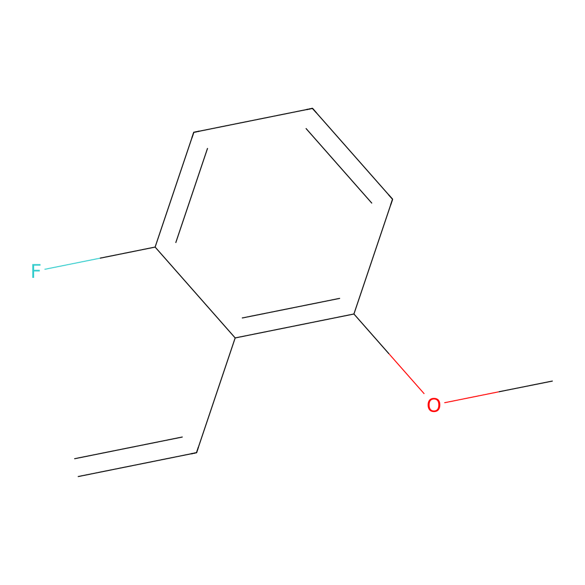 2-Ethenyl-1-fluoro-3-methoxybenzene molecular structure, CAS 1565374-94-8