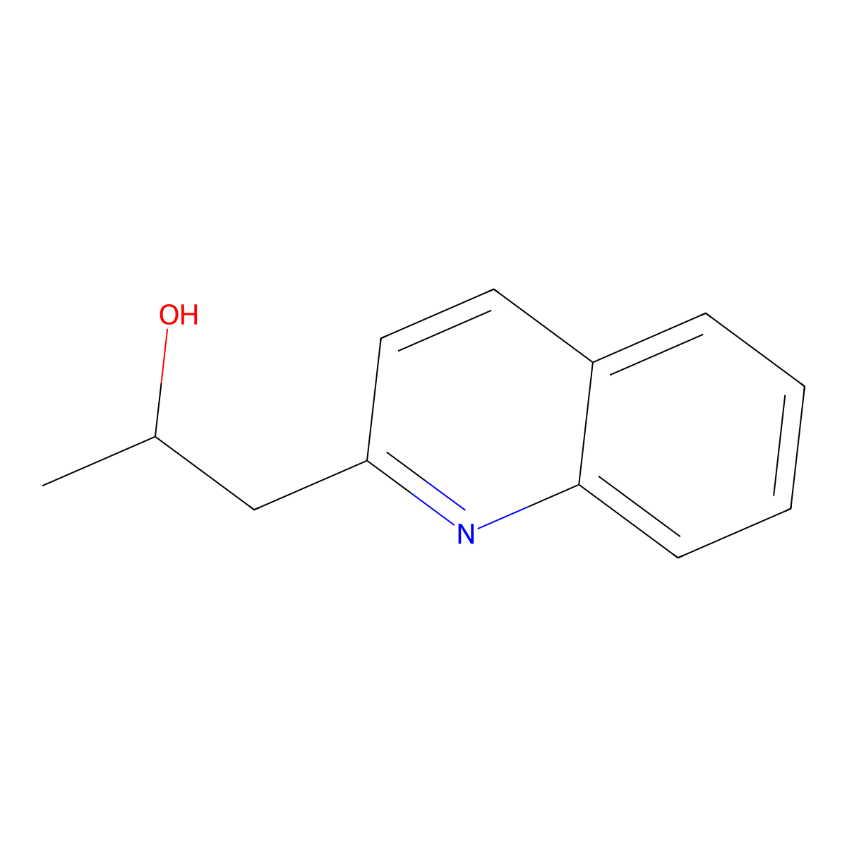 1-(Quinolin-2-yl)propan-2-ol molecular structure, CAS 156538-90-8