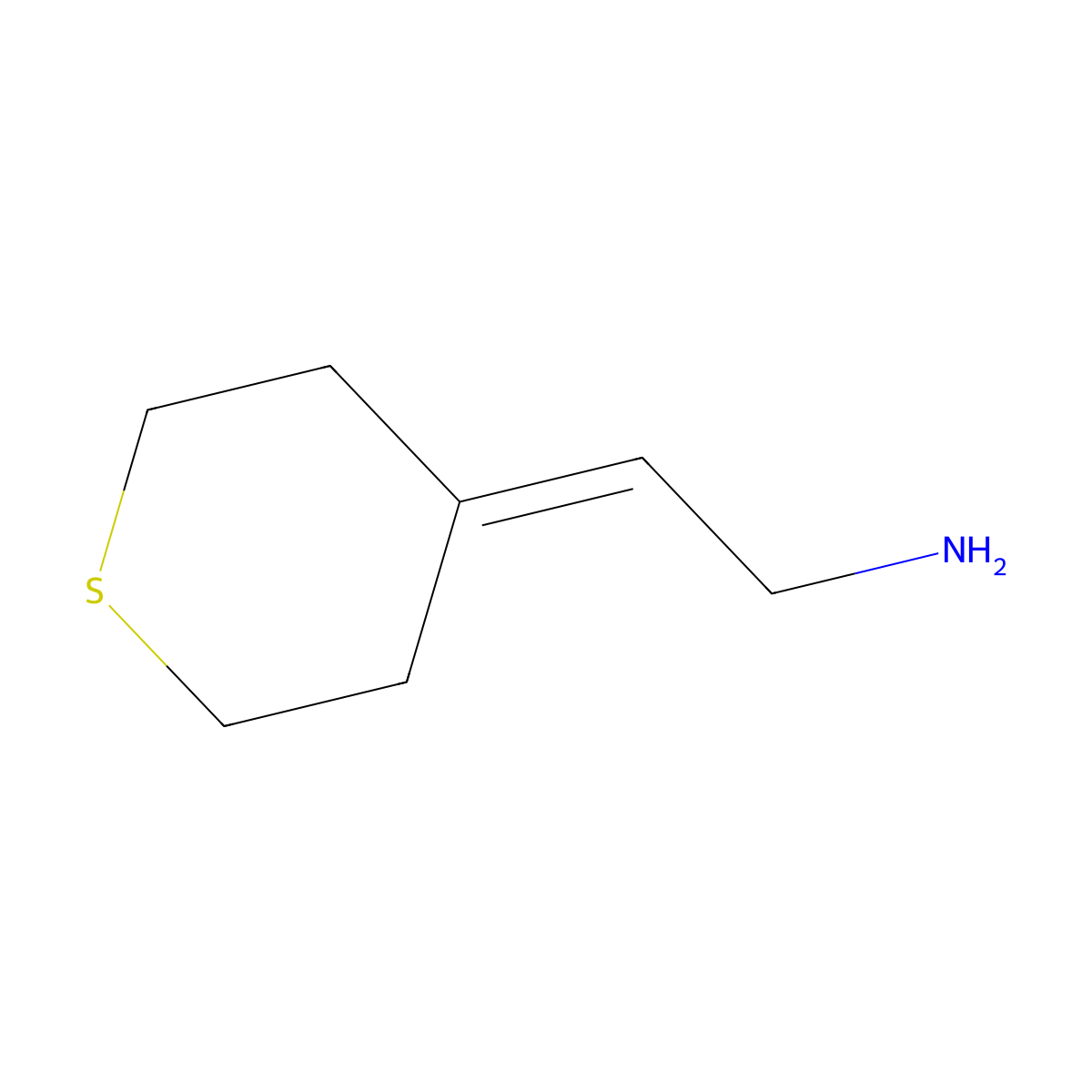 2-(Thian-4-ylidene)ethan-1-amine molecular structure, CAS 1565394-22-0