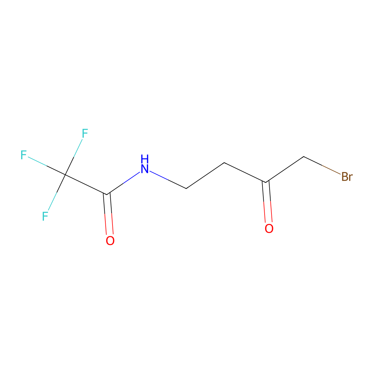 N-(4-bromo-3-oxobutyl)-2,2,2-trifluoroacetamide molecular structure, CAS 1565396-17-9