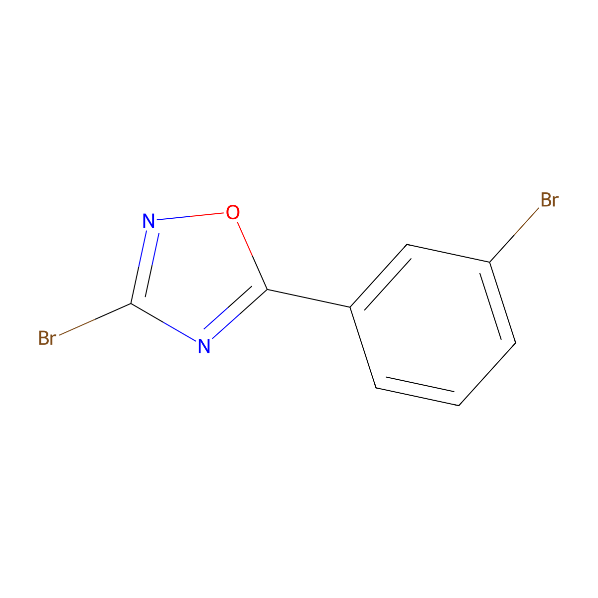 3-Bromo-5-(3-bromophenyl)-1,2,4-oxadiazole molecular structure, CAS 1565397-81-0