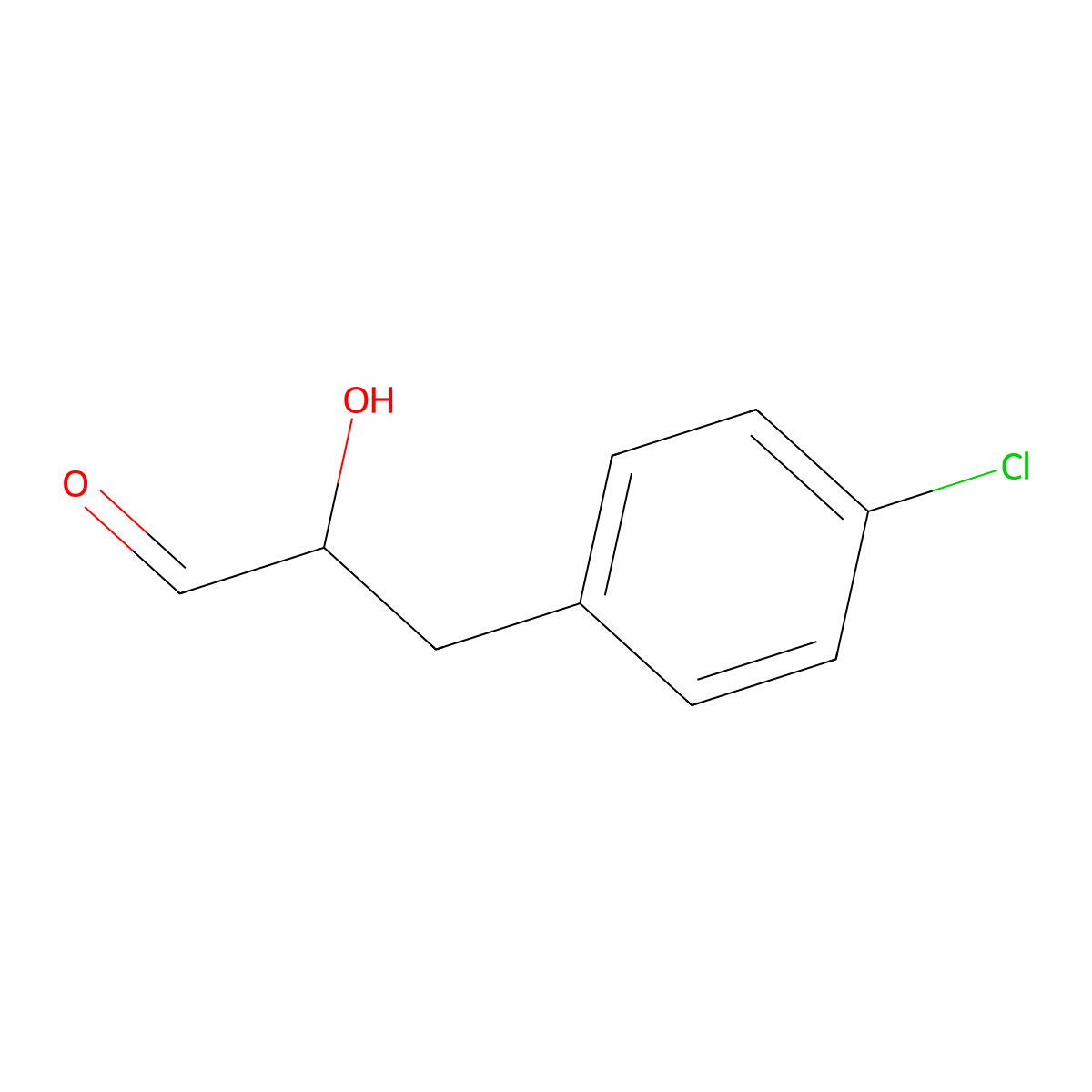 3-(4-Chlorophenyl)-2-hydroxypropanal molecular structure, CAS 1565398-18-6