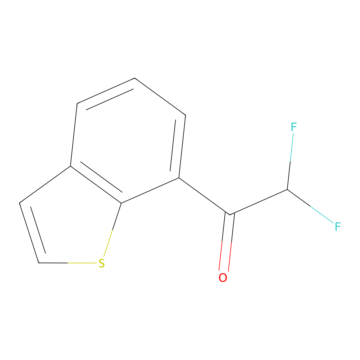 1-(Benzo[b]thiophen-7-yl)-2,2-difluoroethanone molecular structure, CAS 1565398-83-5