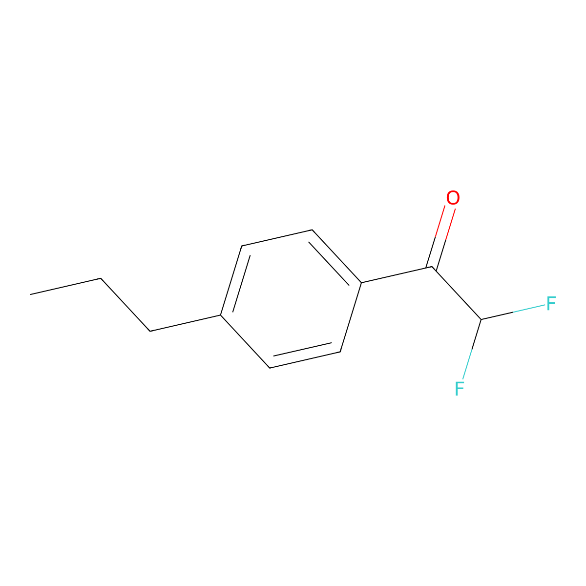 2,2-Difluoro-1-(4-propylphenyl)ethanone molecular structure, CAS 1565400-73-8