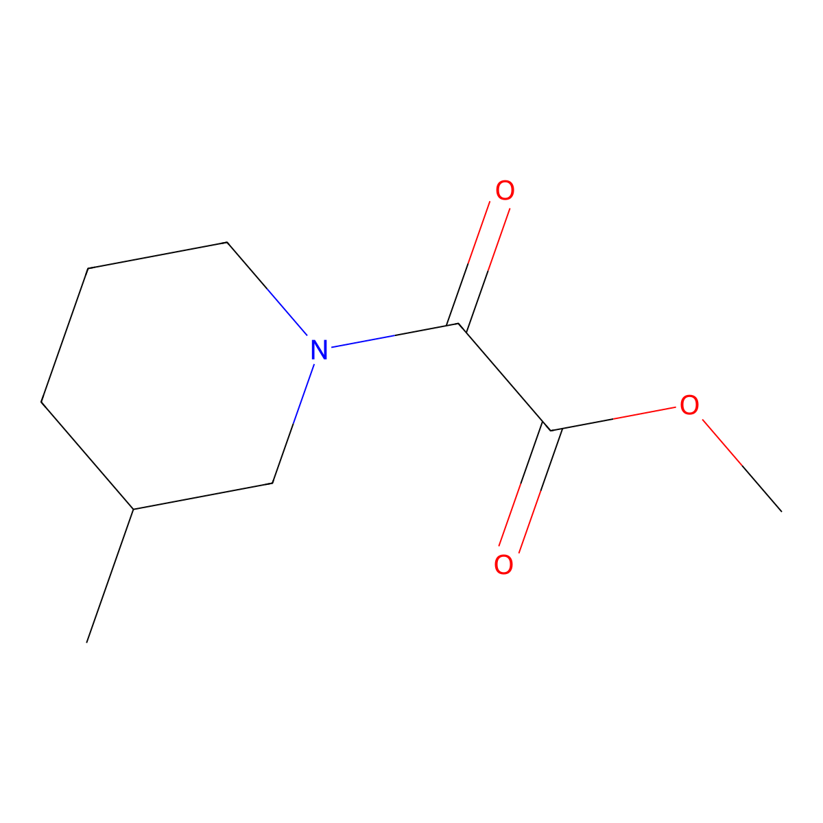 Methyl 2-(3-methylpiperidin-1-yl)-2-oxoacetate molecular structure, CAS 1565404-20-7