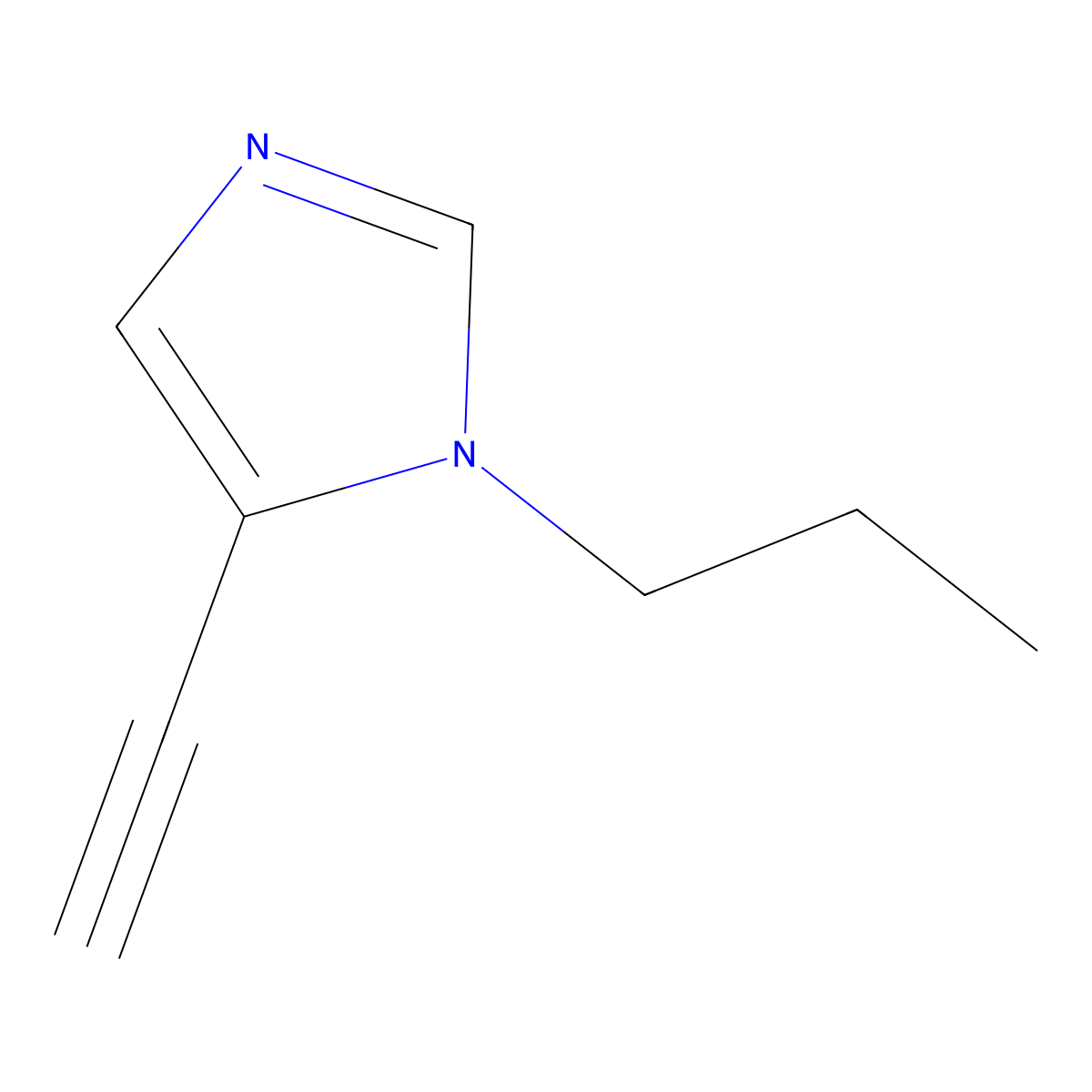 5-ethynyl-1-propyl-1H-imidazole molecular structure, CAS 1565406-11-2
