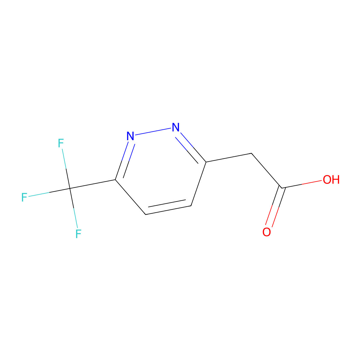 2-[6-(Trifluoromethyl)-3-pyridazinyl]acetic Acid molecular structure, CAS 1565408-90-3