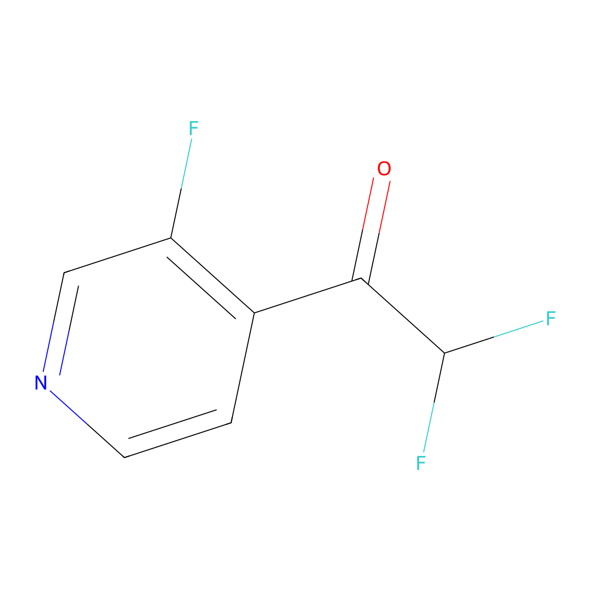 2,2-Ddifluoro-1-(3-fluoropyridin-4-yl)ethanone molecular structure, CAS 1565418-08-7