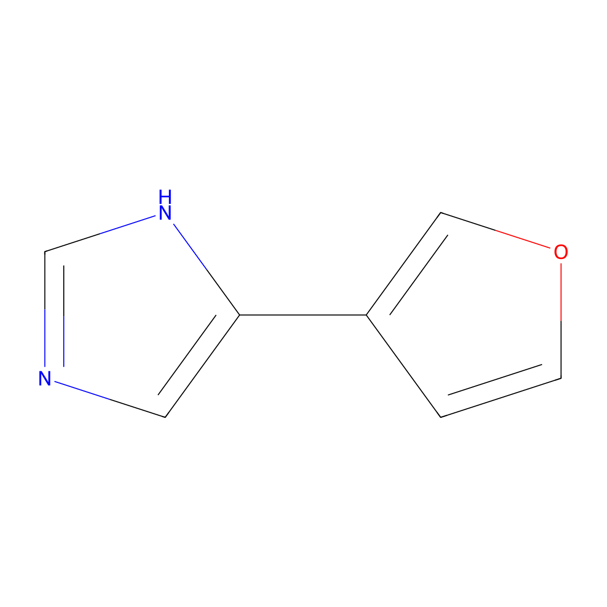 4-(furan-3-yl)-1H-imidazole molecular structure, CAS 156542-84-6