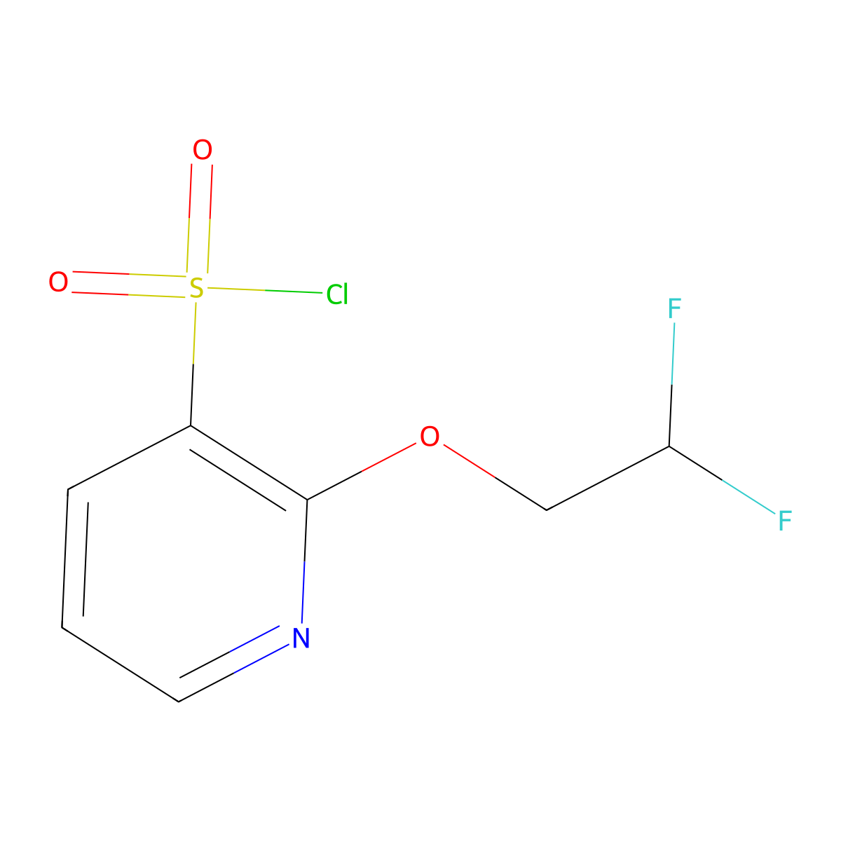 2-(2,2-Difluoroethoxy)pyridine-3-sulfonyl chloride molecular structure, CAS 1565428-15-0