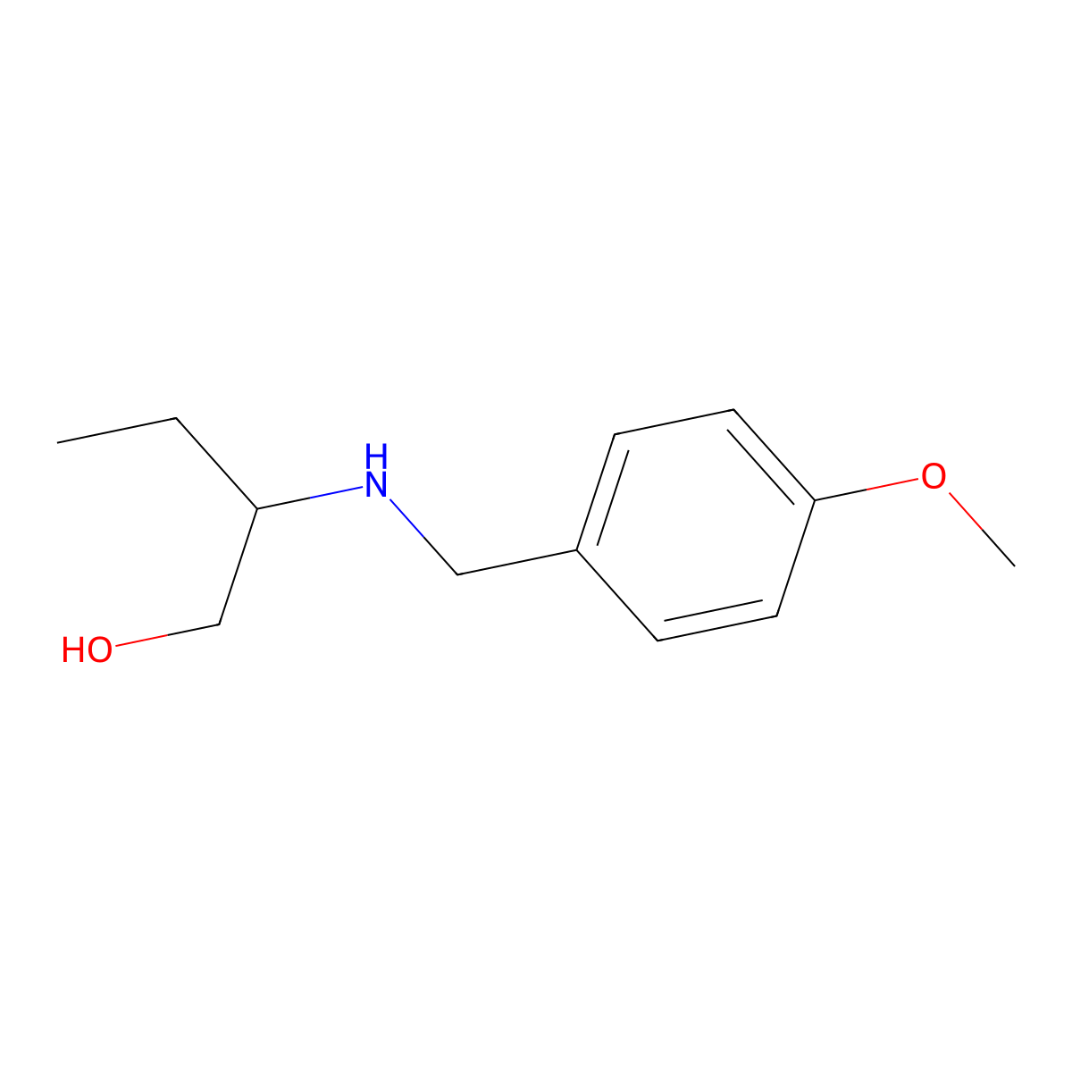 2-{[(4-Methoxyphenyl)methyl]amino}butan-1-ol molecular structure, CAS 156543-20-3