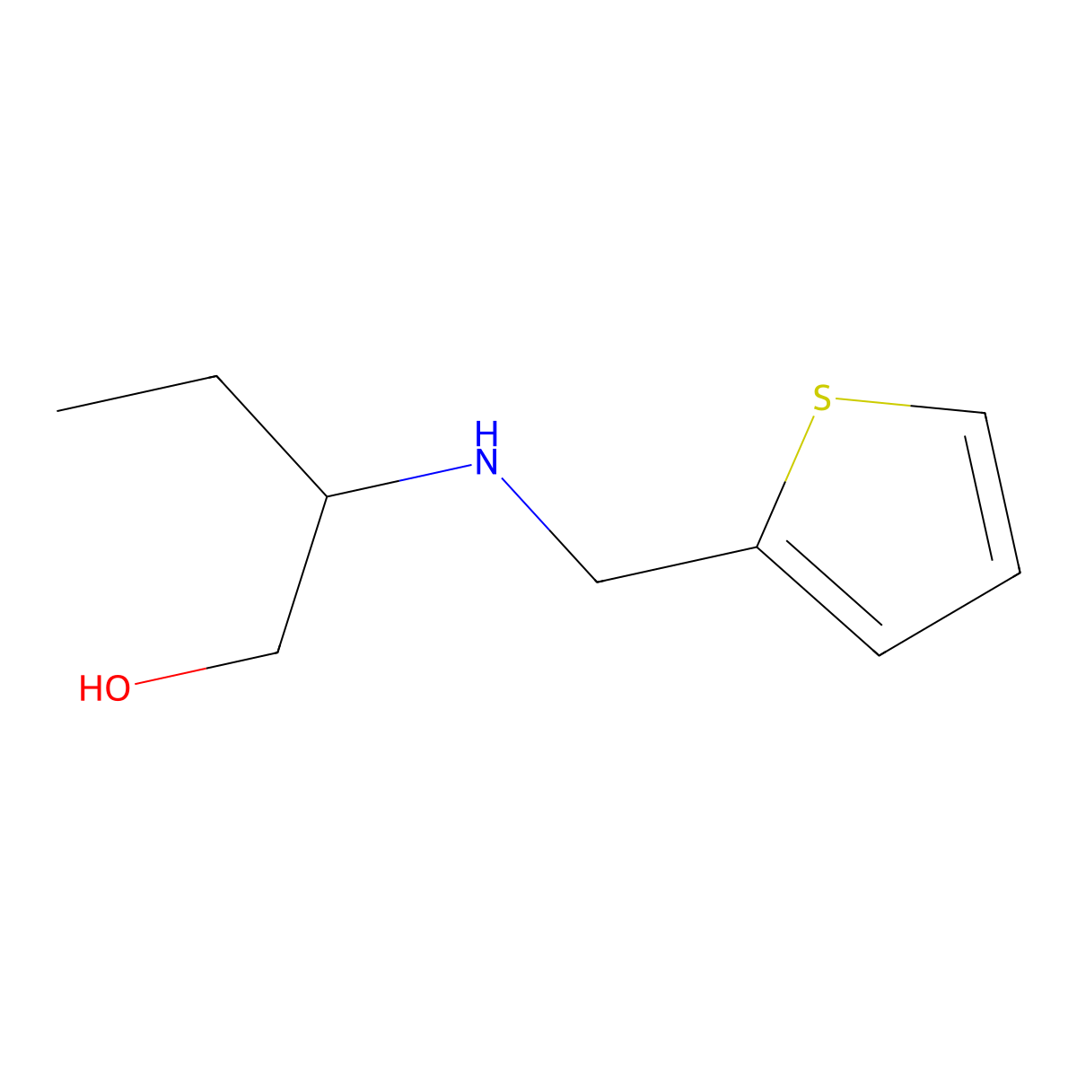 2-[(2-Thienylmethyl)amino]-1-butanol molecular structure, CAS 156543-22-5