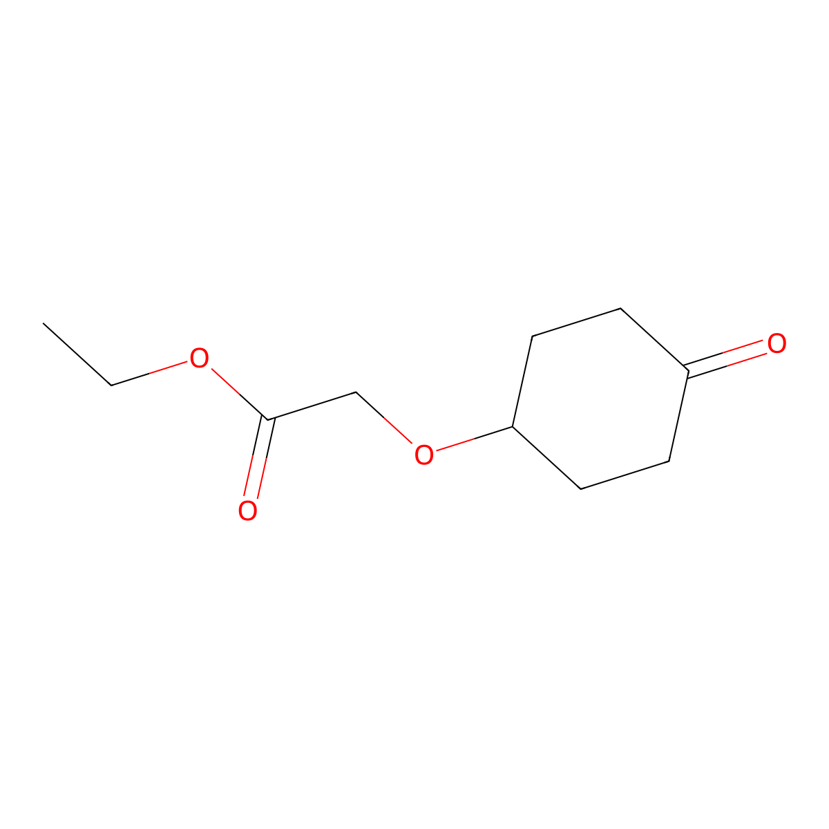 Ethyl 2-[(4-oxocyclohexyl)oxy]acetate molecular structure, CAS 1565431-53-9