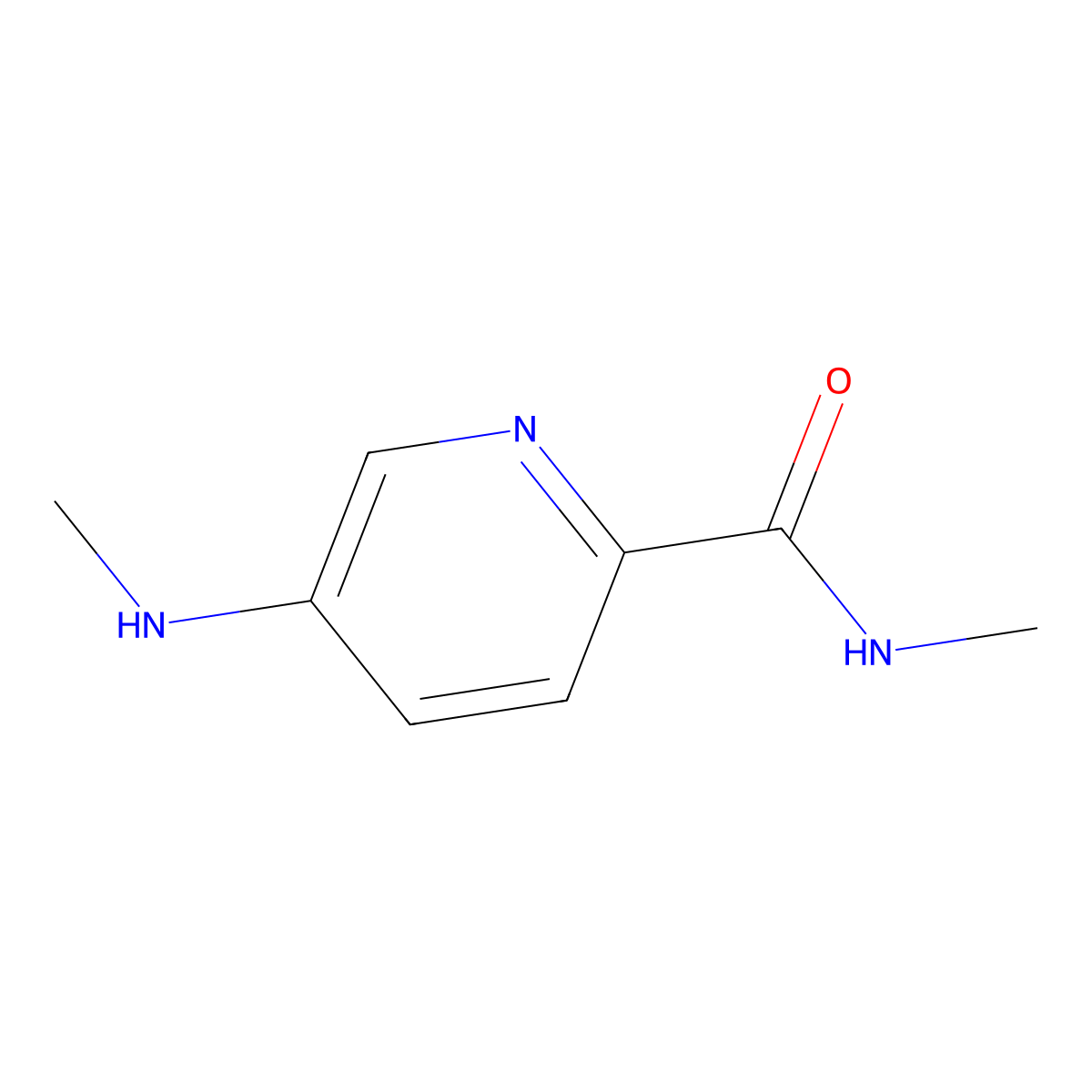 N-methyl-5-(methylamino)pyridine-2-carboxamide molecular structure, CAS 1565436-59-0