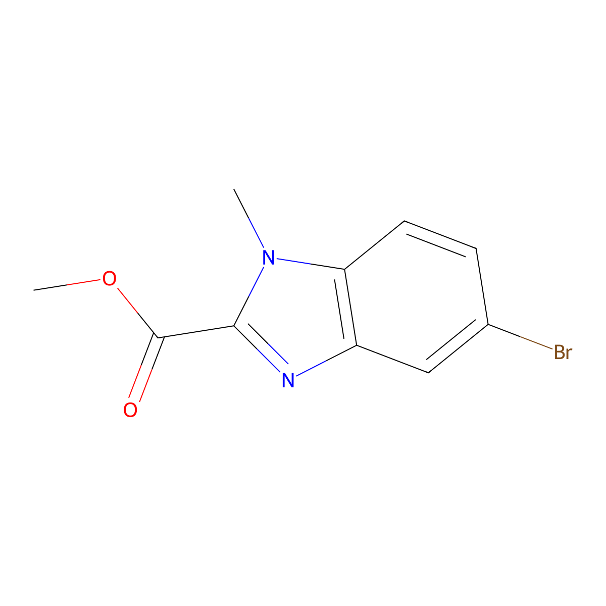 Methyl 5-bromo-1-methyl-1h-1,3-benzodiazole-2-carboxylate molecular structure, CAS 1565444-19-0