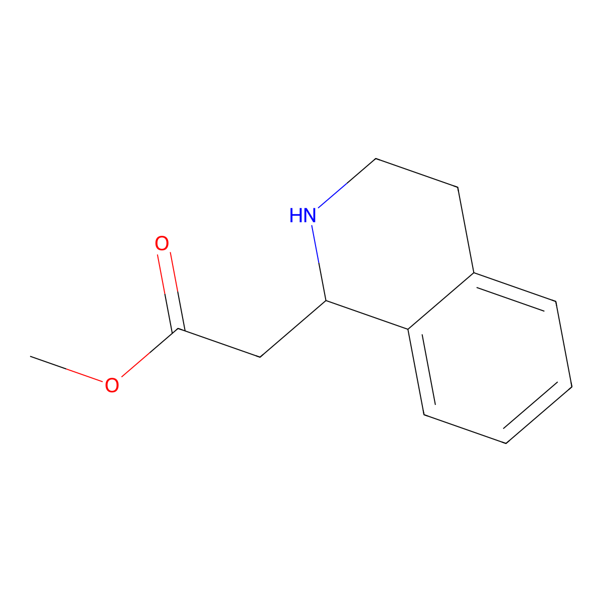 Methyl 2-[(1R)-1,2,3,4-tetrahydroisoquinolin-1-yl]acetate molecular structure, CAS 156545-91-4