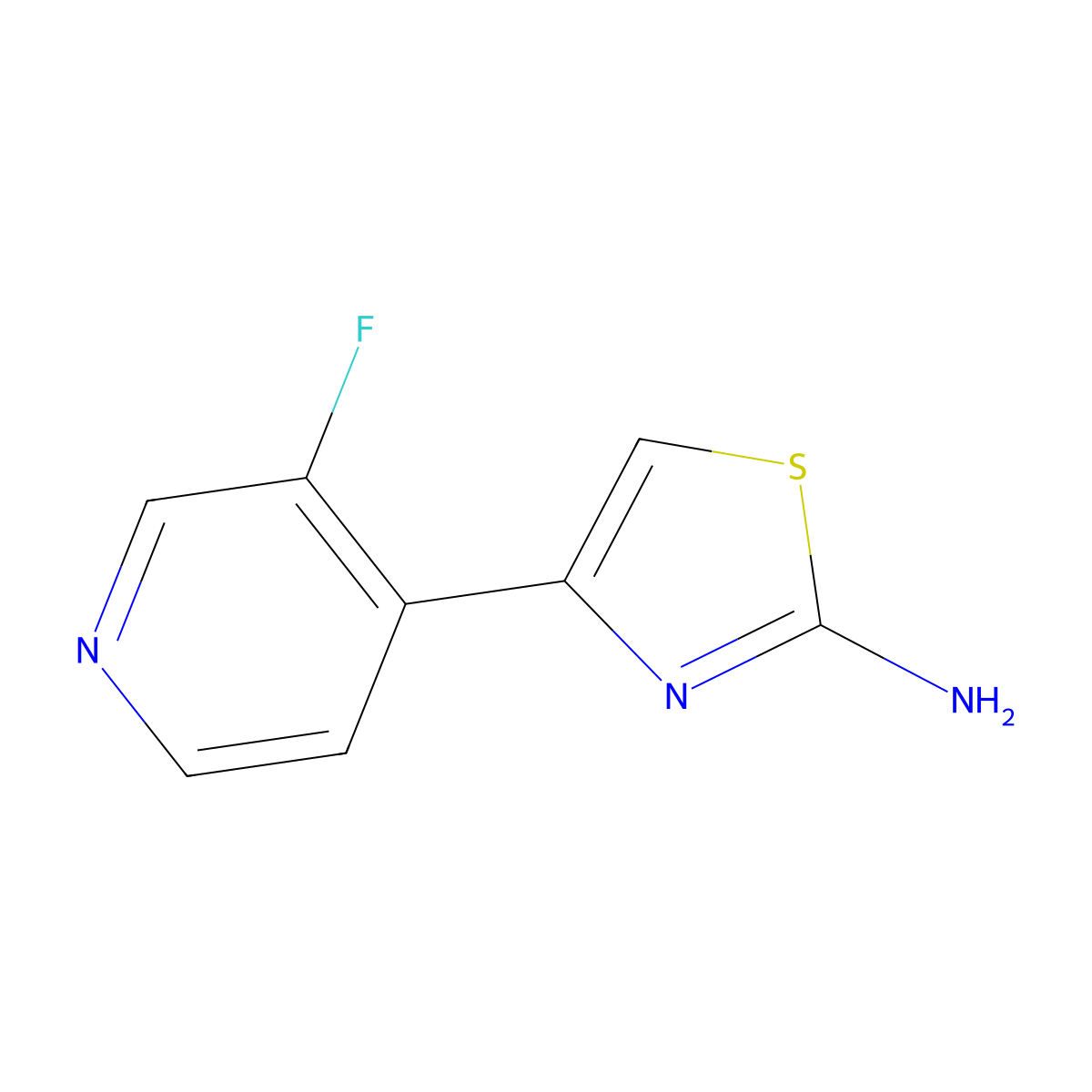 4-(3-Fluoropyridin-4-yl)-1,3-thiazol-2-amine molecular structure, CAS 1565451-02-6