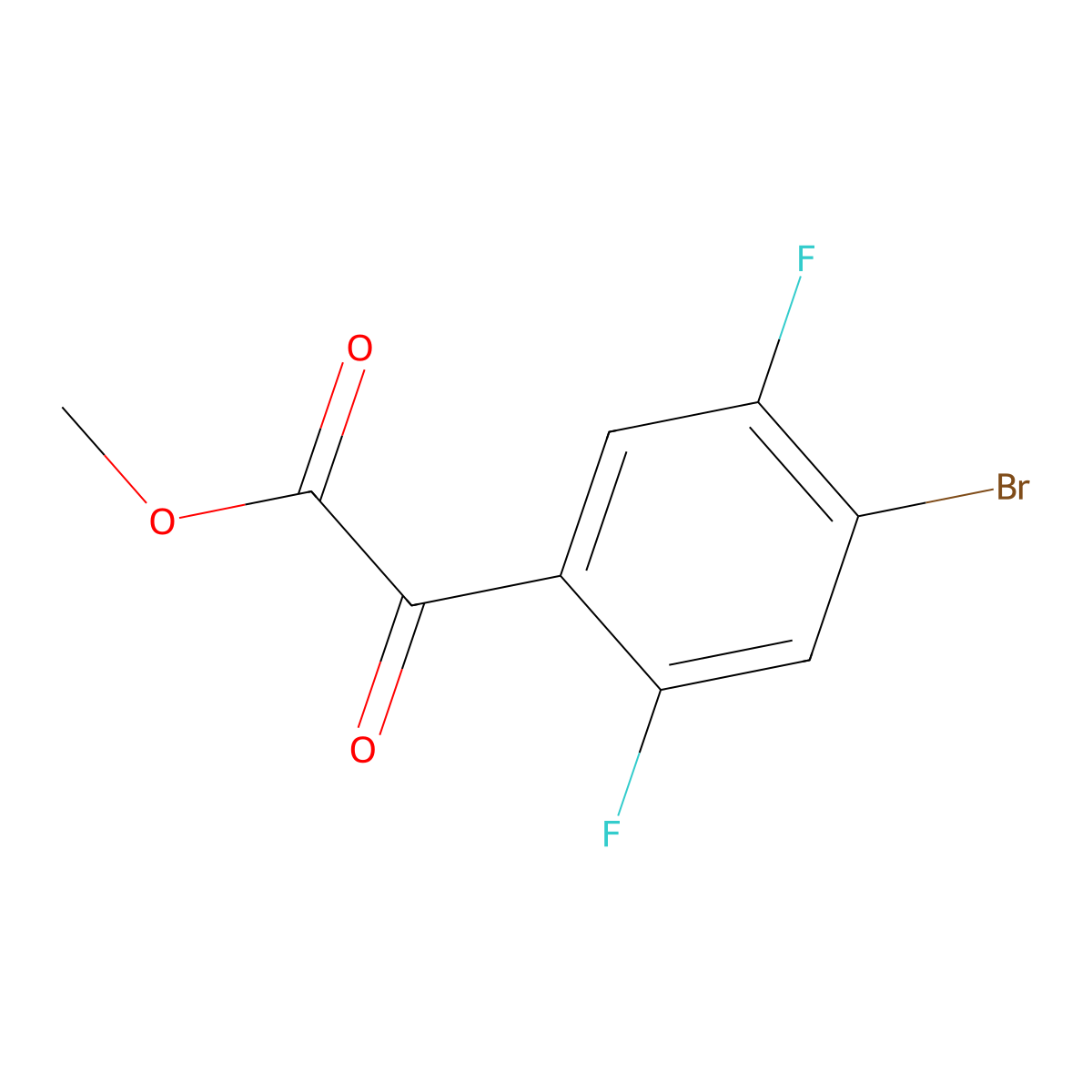 Methyl 4-bromo-2,5-difluoro-alpha-oxobenZeneacetate molecular structure, CAS 1565454-28-5