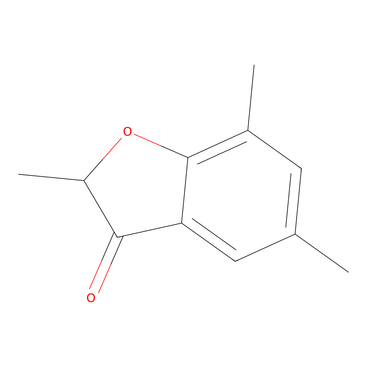 2,5,7-Trimethyl-2,3-dihydro-1-benzofuran-3-one molecular structure, CAS 156546-22-4