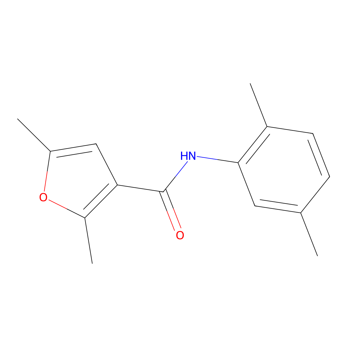 N-(2,5-dimethylphenyl)-2,5-dimethylfuran-3-carboxamide molecular structure, CAS 156546-86-0