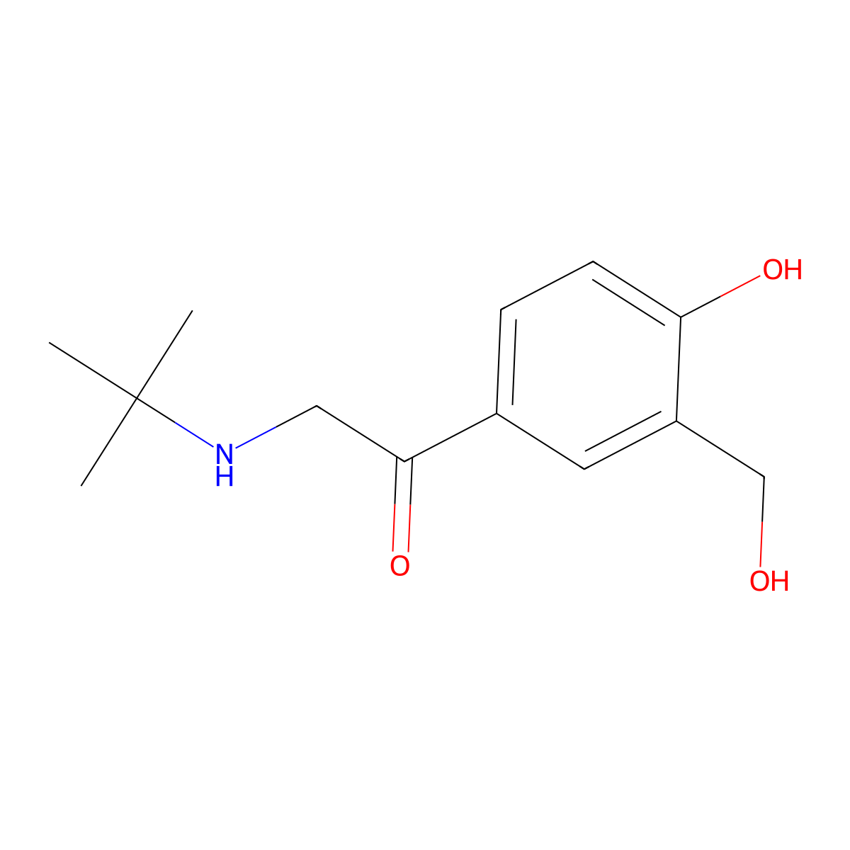 Salbutamon molecular structure, CAS 156547-62-5