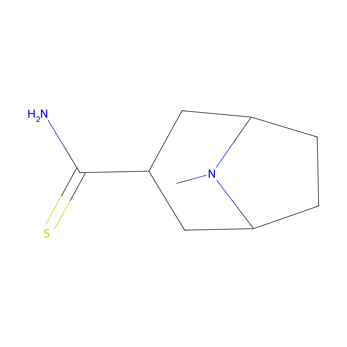 8-Methyl-8-azabicyclo[3.2.1]octane-3-carbothioamide molecular structure, CAS 1565470-03-2