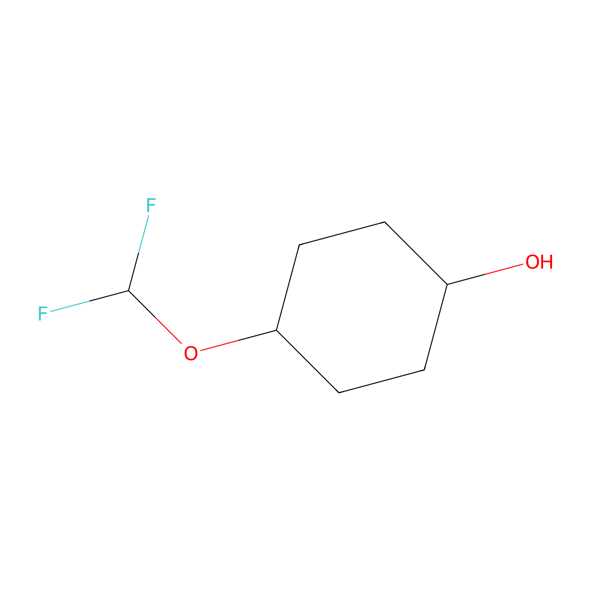 4-(Difluoromethoxy)cyclohexan-1-ol molecular structure, CAS 1565472-22-1