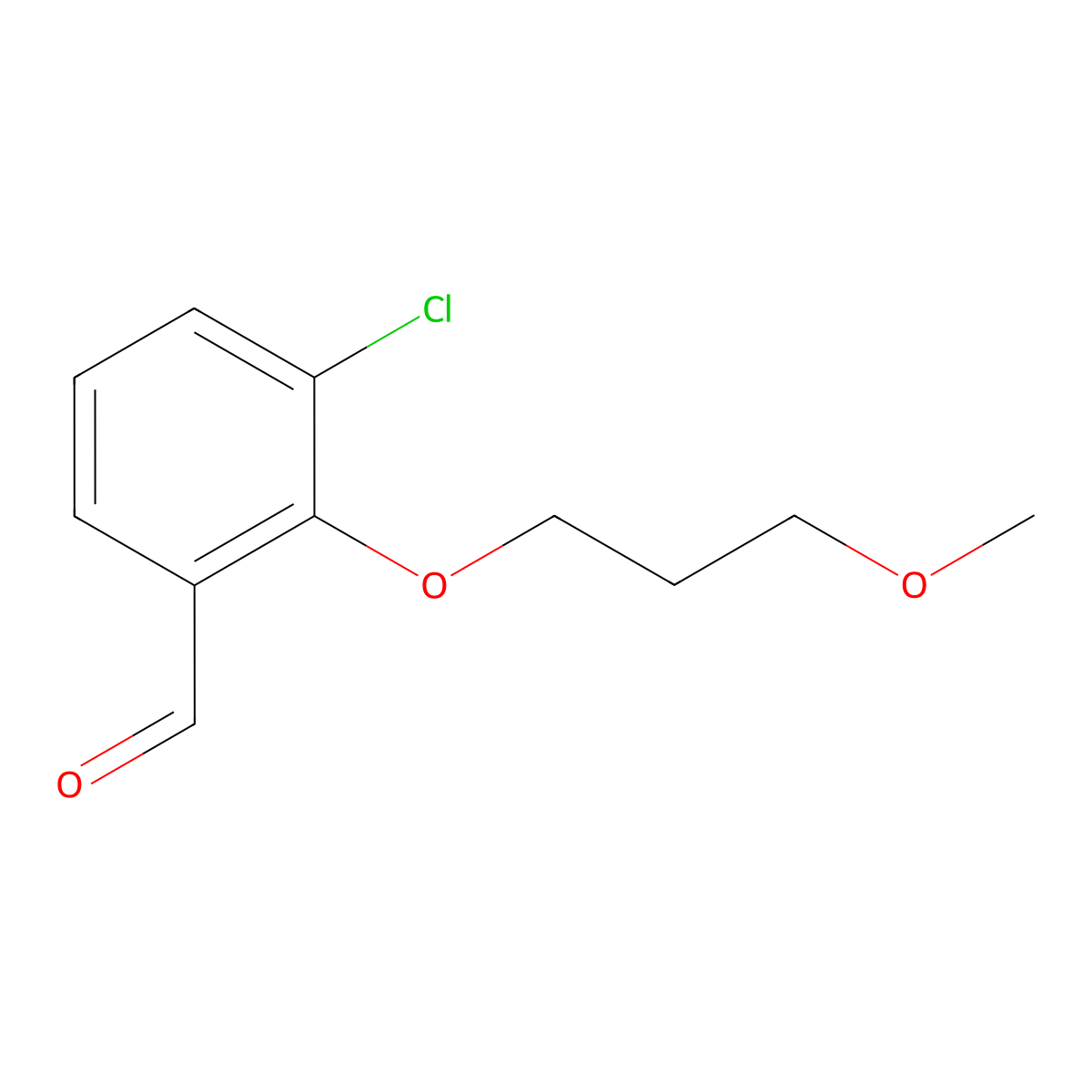 3-Chloro-2-(3-methoxypropoxy)benzaldehyde molecular structure, CAS 1565481-08-4