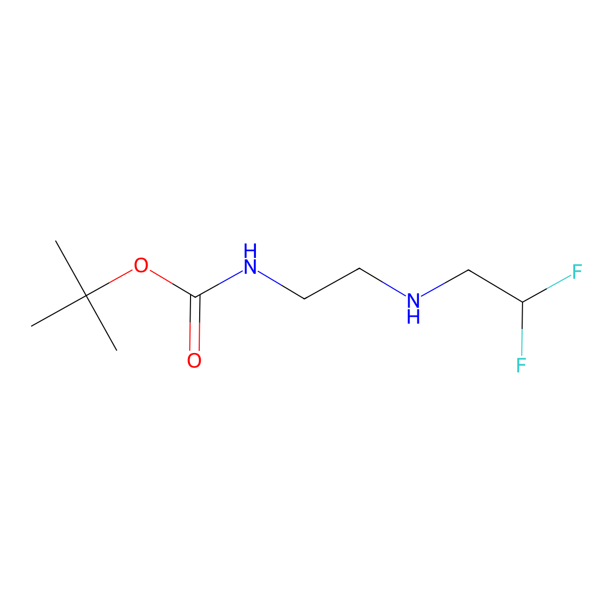 tert-butyl N-{2-[(2,2-difluoroethyl)amino]ethyl}carbamate molecular structure, CAS 1565483-16-0
