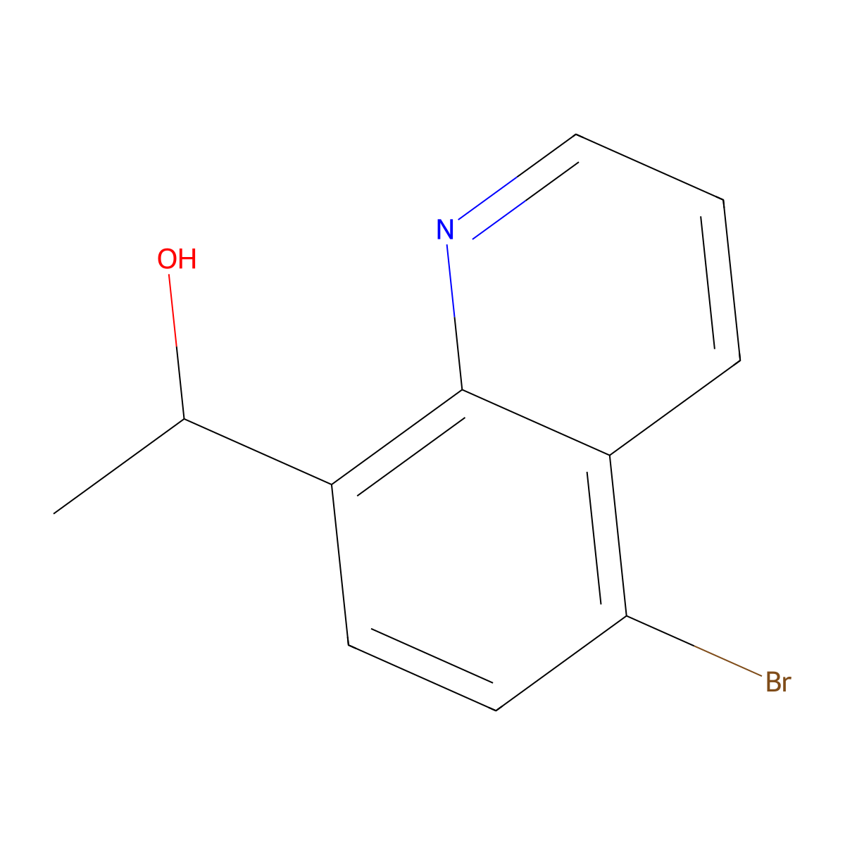 1-(5-Bromoquinolin-8-yl)ethanol molecular structure, CAS 1565486-88-5