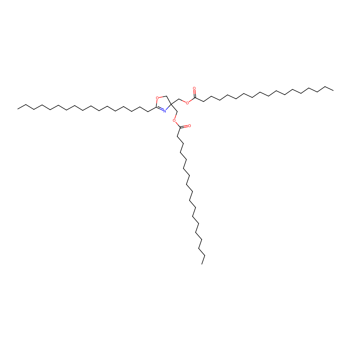 Octadecanoic acid, 1,1'-((2-heptadecyl-4(5H)-oxazolylidene)bis(methylene)) ester molecular structure, CAS 15655-33-1
