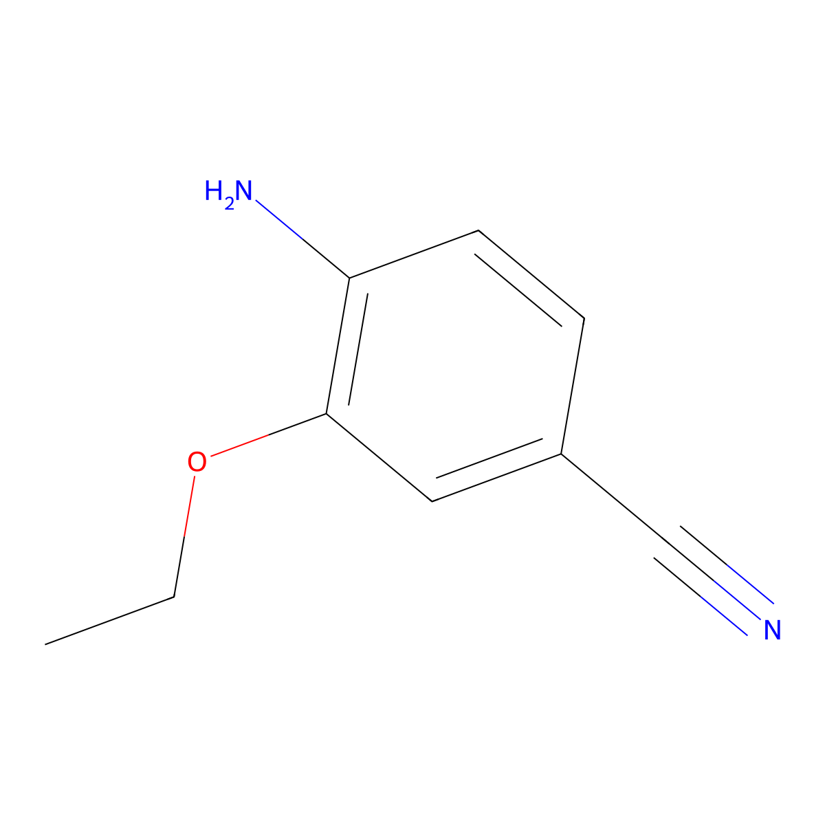 4-Amino-3-ethoxybenzonitrile molecular structure, CAS 1565504-08-6