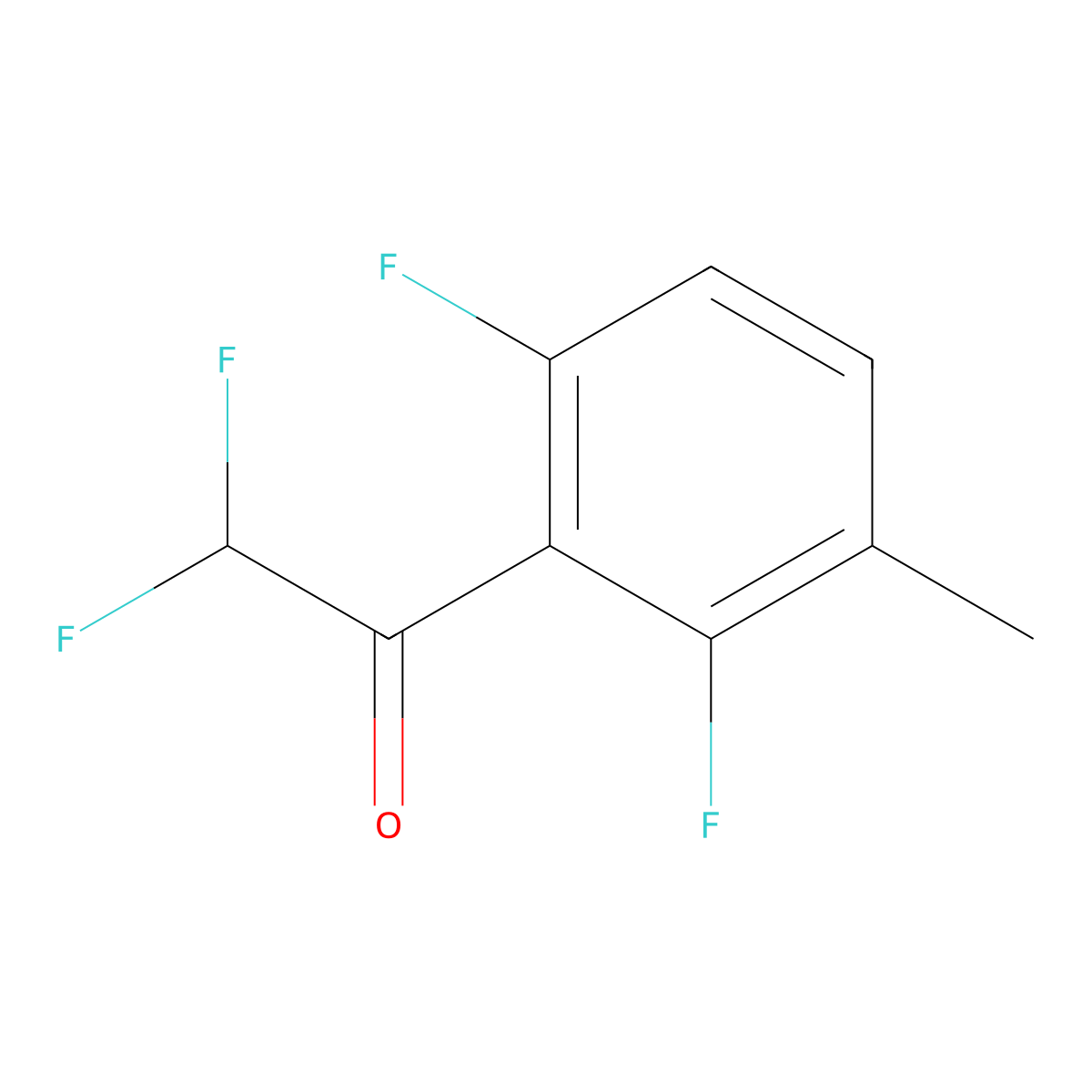 1-(2,6-Difluoro-3-methylphenyl)-2,2-difluoroethanone molecular structure, CAS 1565517-34-1
