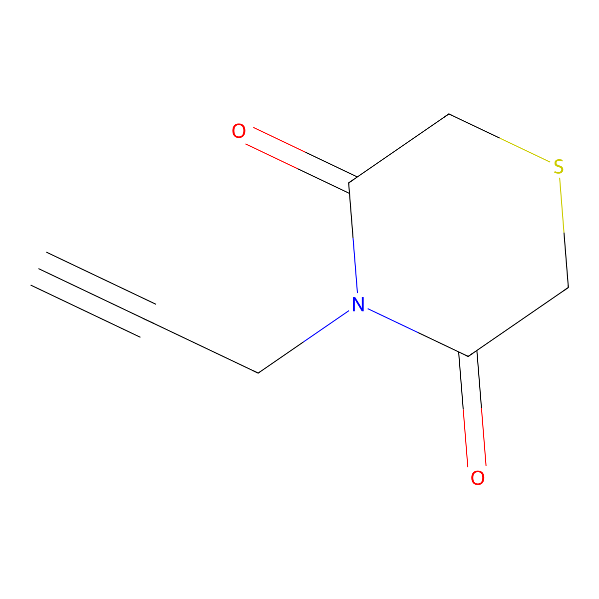 4-(Prop-2-yn-1-yl)thiomorpholine-3,5-dione molecular structure, CAS 1565520-88-8