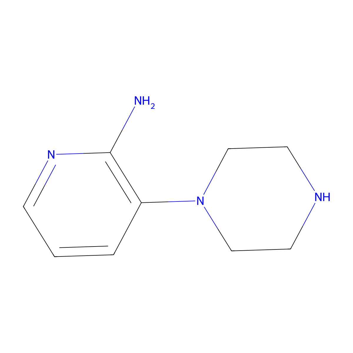 3-(Piperazin-1-yl)pyridin-2-amine molecular structure, CAS 1565534-81-7
