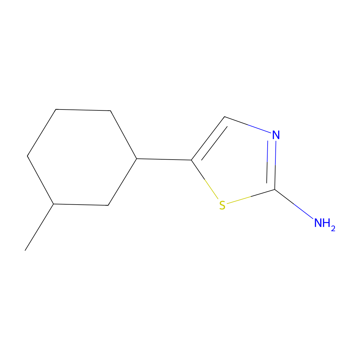 5-(3-Methylcyclohexyl)-1,3-thiazol-2-amine molecular structure, CAS 1565539-37-8