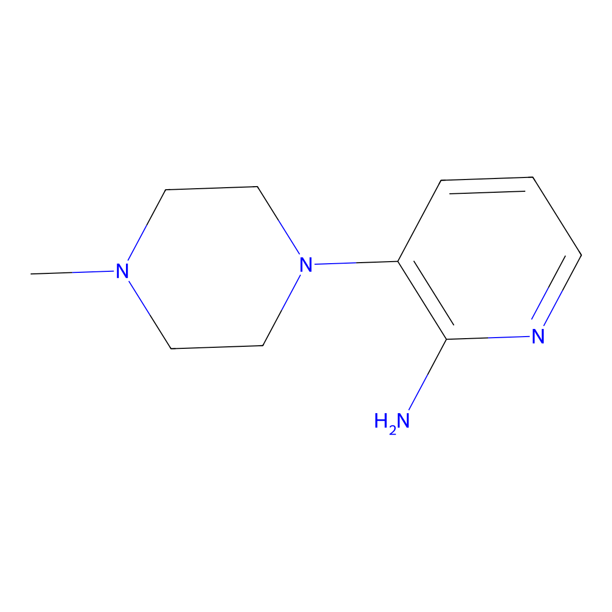 3-(4-Methylpiperazin-1-yl)pyridin-2-amine molecular structure, CAS 1565540-62-6