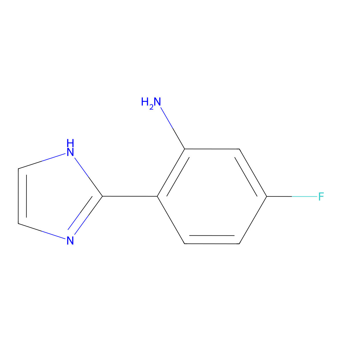 5-Fluoro-2-(1H-imidazol-2-YL)aniline molecular structure, CAS 1565540-79-5