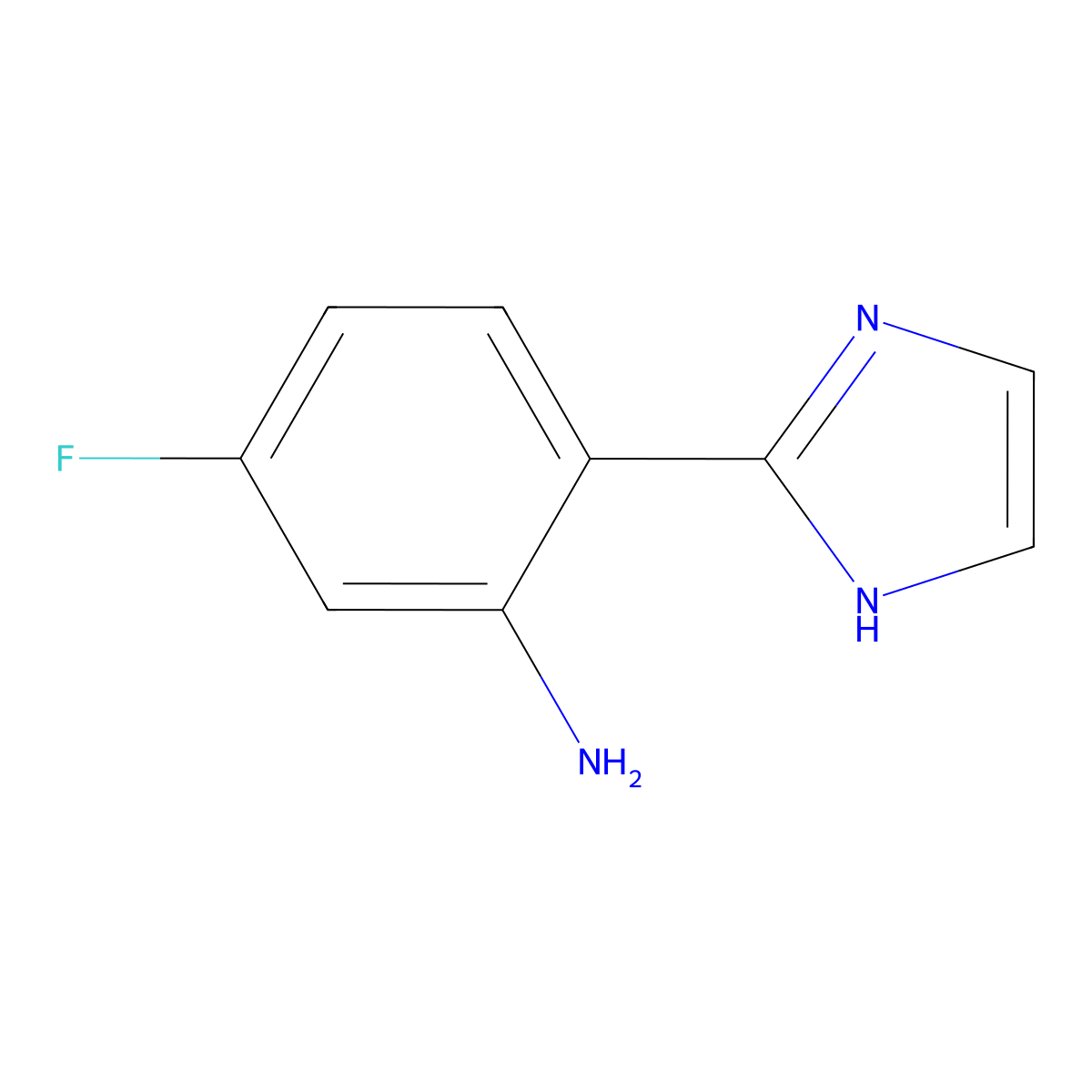5-Fluoro-2-(1H-imidazol-2-YL)aniline molecular structure, CAS 1565540-79-5