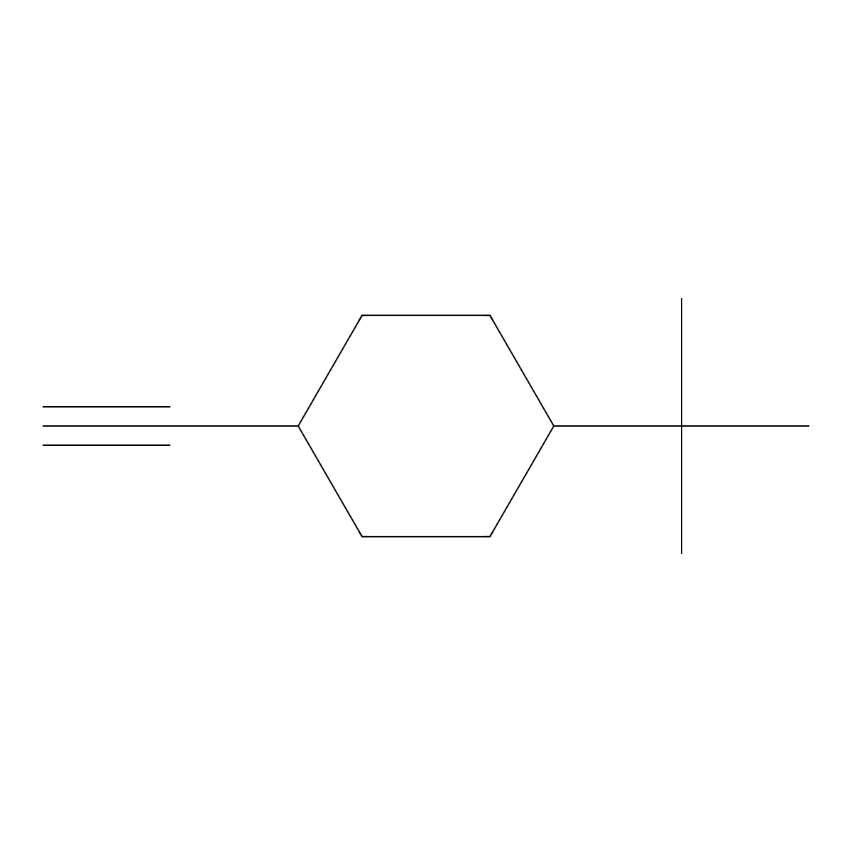 1-Tert-butyl-4-ethynylcyclohexane molecular structure, CAS 1565550-13-1
