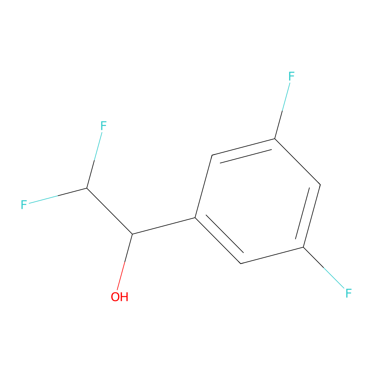 1-(3,5-Difluorophenyl)-2,2-difluoroethan-1-ol molecular structure, CAS 1565563-91-8