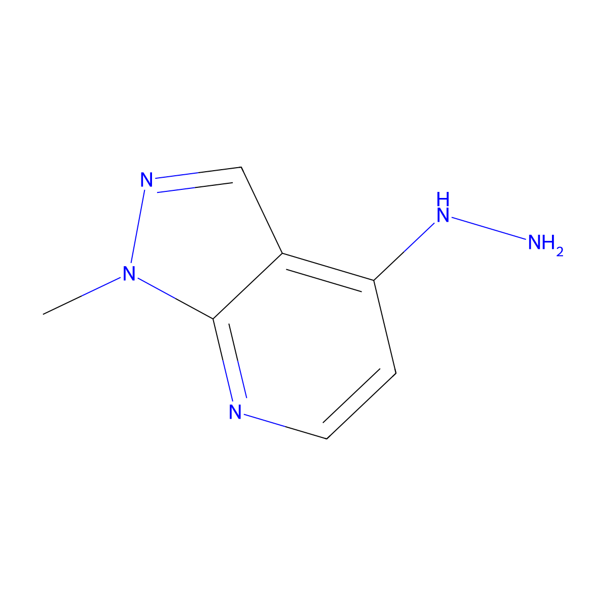 4-hydrazinyl-1-methyl-1H-pyrazolo[3,4-b]pyridine molecular structure, CAS 1565576-49-9