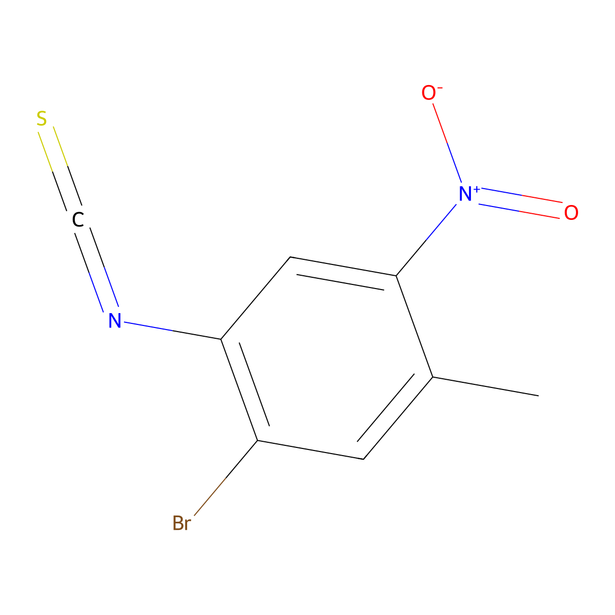 1-Bromo-2-isothiocyanato-5-methyl-4-nitrobenzene molecular structure, CAS 1565593-64-7
