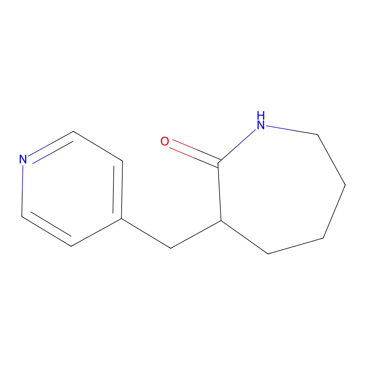 3-[(Pyridin-4-yl)methyl]azepan-2-one molecular structure, CAS 1565605-31-3