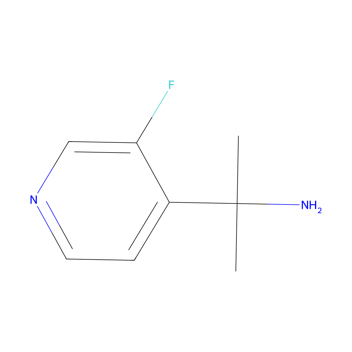 2-(3-Fluoropyridin-4-yl)propan-2-amine molecular structure, CAS 1565607-01-3